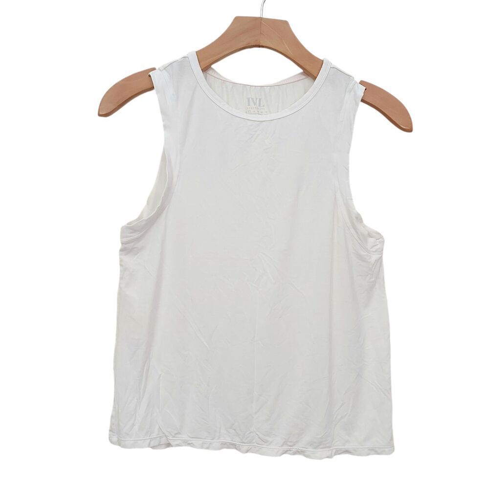 IVL Collective Everyday Tank Top Womens 4 White Breathable Gym Training Athletic